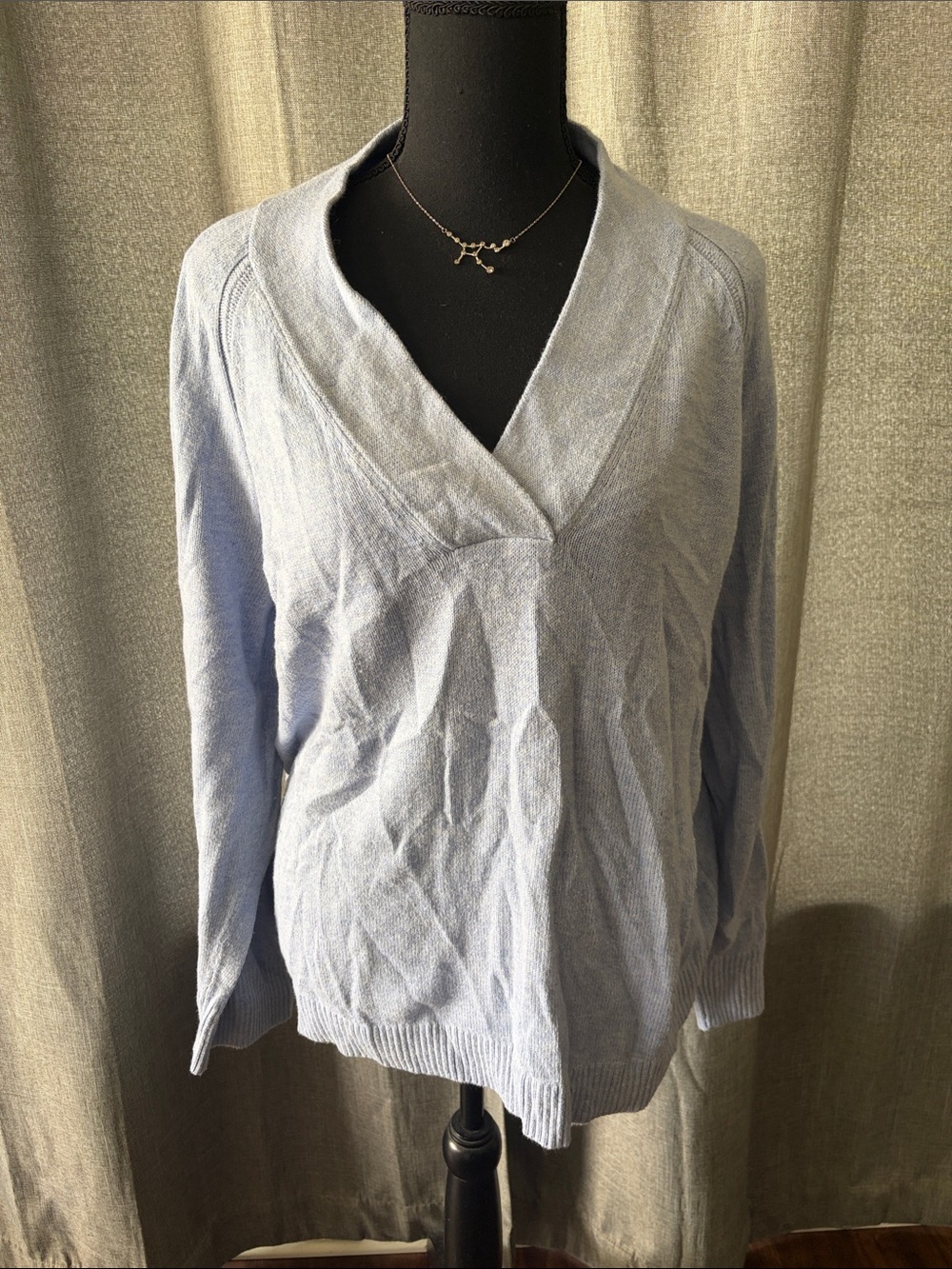 J. Jill Soft Light Blue Knit Sweater